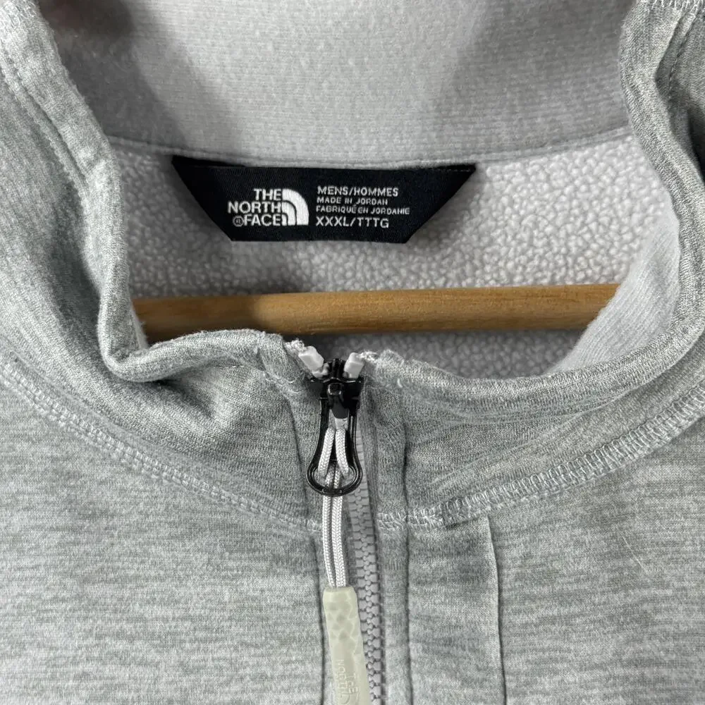 The North Face Sweatshirt Mens 3XL Gray 1/2 Zip Fleece Lined Pullover Pockets